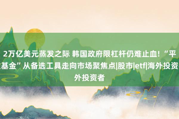 2万亿美元蒸发之际 韩国政府限杠杆仍难止血! “平准基金”从备选工具走向市场聚焦点|股市|etf|海外投资者