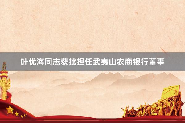 叶优海同志获批担任武夷山农商银行董事