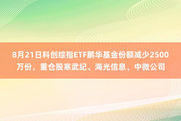 8月21日科创综指ETF鹏华基金份额减少2500万份，重仓股寒武纪、海光信息、中微公司