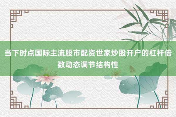 当下时点国际主流股市配资世家炒股开户的杠杆倍数动态调节结构性