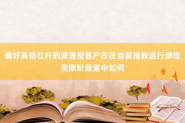 偏好高倍杠杆的激进型客户在在当前指数运行弹性受限阶段里中如何